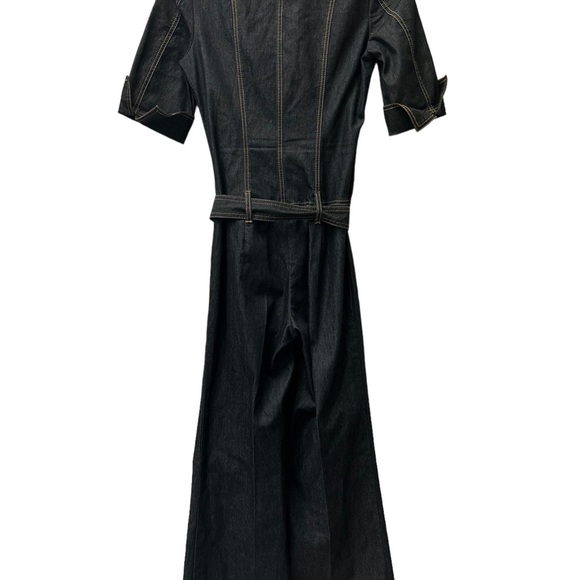 Y2K Bisou Bisou Michele Bohbot Denim Wide Leg Jumpsuit. - Picture 6 of 13